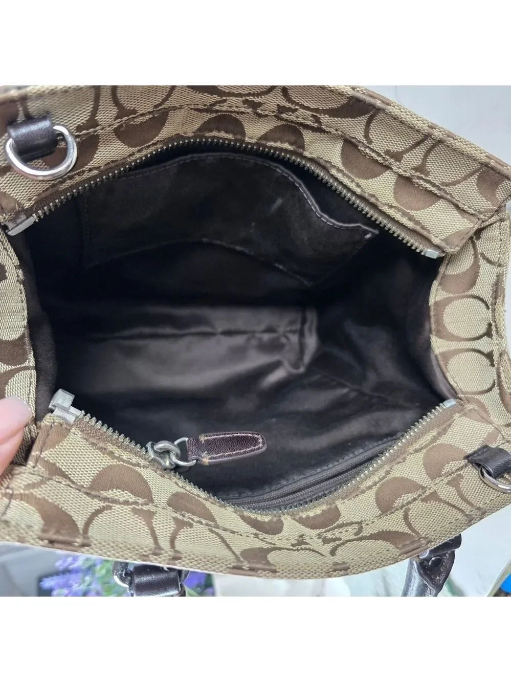 Coach‎ Brown and Black Signature Tote Bag Vintage